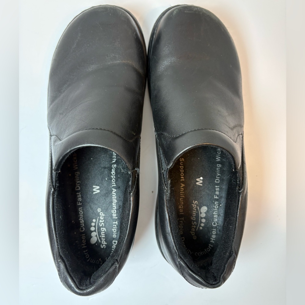 Spring Step Professional Beckham black leather loafers oil & skid resistant 8W - Picture 8 of 11